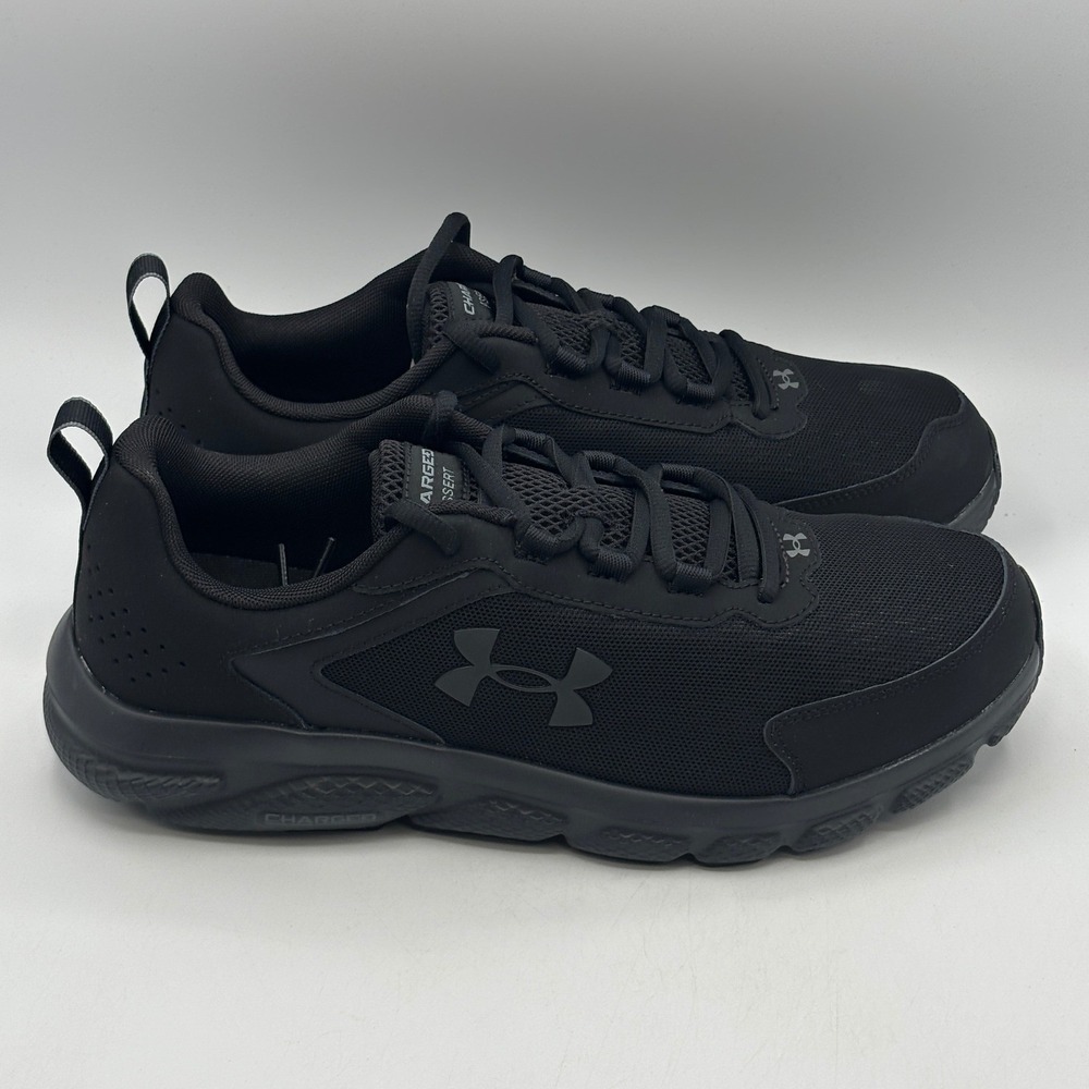 Under Armour Charged Assert 9 Shoes Men Size 10 Black Black Running 3024857-002